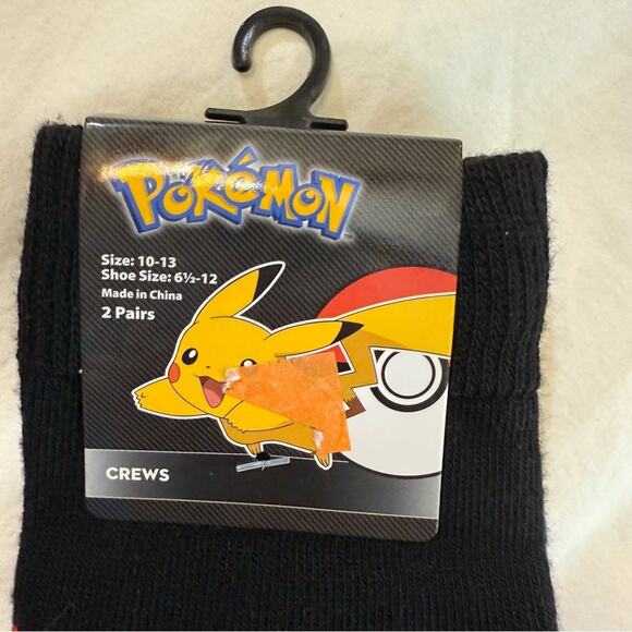 Pokemon Black and Red Casual Socks Pikachu Design - Picture 3 of 4